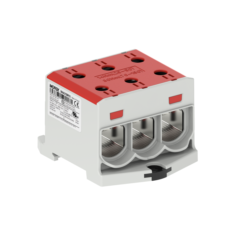 OTL150-3 kolor czerwony 3xAl/Cu 25-150mm² 1000V AC / 1500V DC Zacisk uniwersalny MAA3150R10
