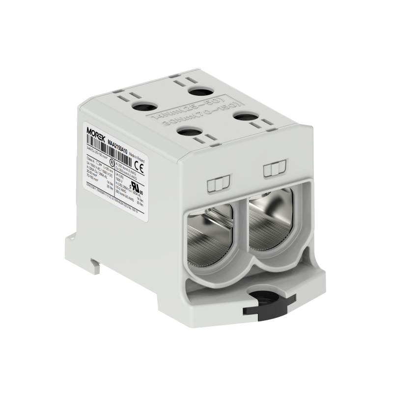 OTL150-2 kolor szary 2xAl/Cu 25-150mm² 1000V AC / 1500V DC Zacisk uniwersalny MAA2150A10 OTL150-2 kolor szary 2xAl/Cu 25-150mm² 1000V AC / 1500V DC Zacisk uniwersalny MAA2150A10