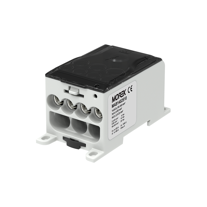 OJL400AS we: 1xAl/Cu240 wy: 4x35/3x50mm² Blok dystrybucyjny z możliwością plombowania MAB1402S10 OJL400AS we: 1xAl/Cu240 wy: 4x35/3x50mm² Blok dystrybucyjny z możliwością plombowania MAB1402S10