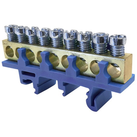 N9 blue 9x16mm² neutral terminal block IP00 MAD0009N00