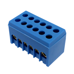 N6H-2 niebieski 2P 2x25 & 4x16mm² Listwa zaciskowa neutralna IP20 MAD2006N15