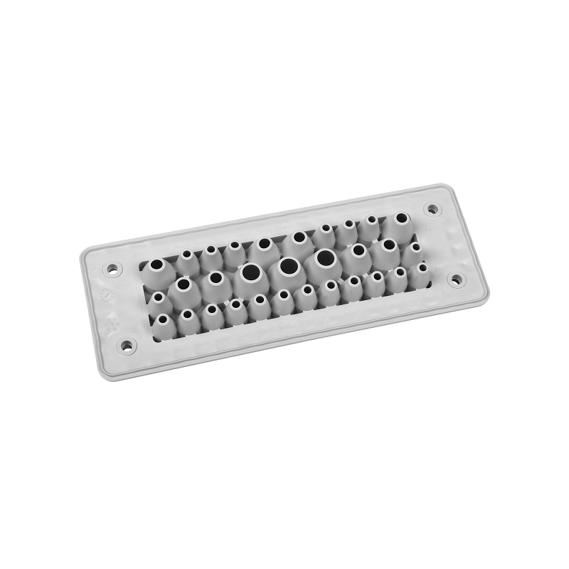 MH24 F31-1 IP66 RAL7035 grey multi-hole bushing UL94 V-0 MBA8N31X24 MH24 F31-1 IP66 RAL7035 grey multi-hole bushing UL94 V-0 MBA8N31X24