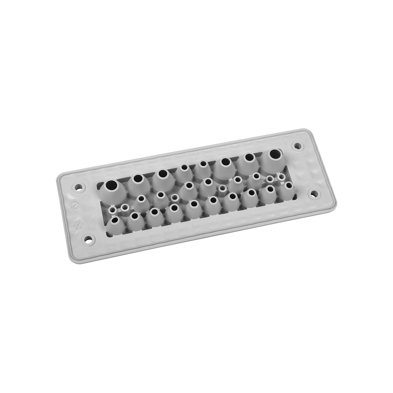 MH24 F30-3 IP66 RAL7035 grey multi-hole bushing UL94 V-0 MBA8N32X24 MH24 F30-3 IP66 RAL7035 grey multi-hole bushing UL94 V-0 MBA8N32X24