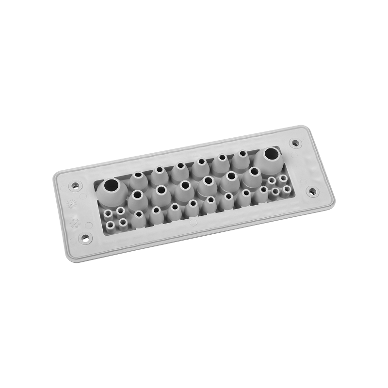 MH24 F30-2 IP66 RAL7035 grey multi-hole bushing UL94 V-0 MBA8N30X24 MH24 F30-2 IP66 RAL7035 grey multi-hole bushing UL94 V-0 MBA8N30X24