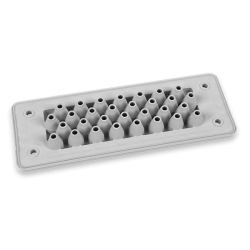MH24 F30-1 IP66 RAL 7035 grey multi-hole bushing UL94 V-0 MBA8N30X10