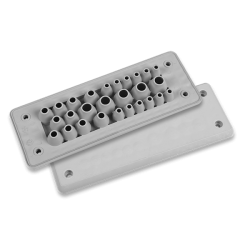 MH24 F27-1 IP66 RAL 7035 grey multi-hole bushing UL94 V-0 MBA8N27X24