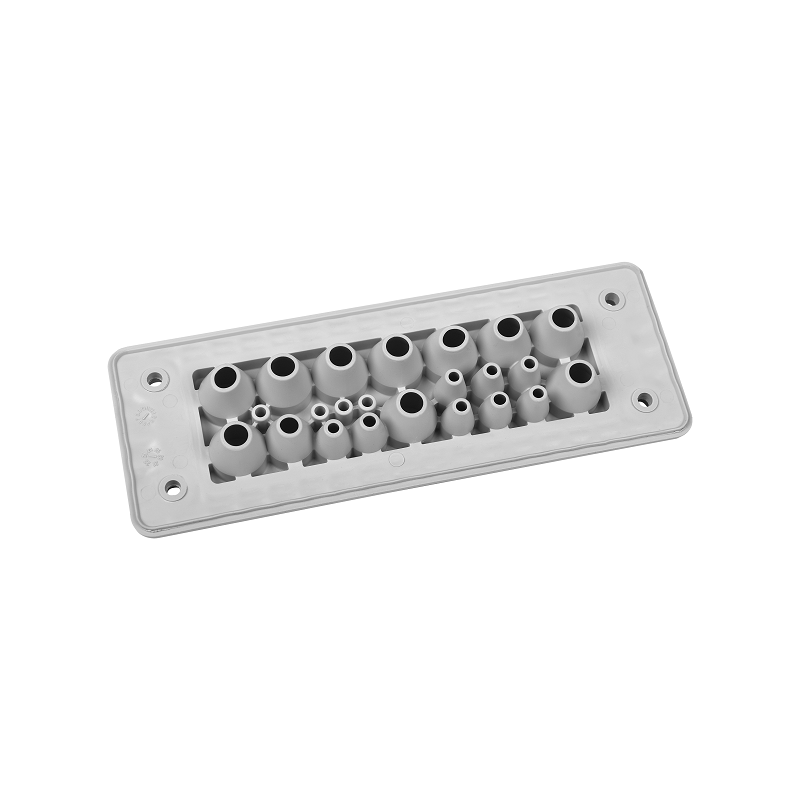 MH24 F23-2 IP66 RAL7035 grey multi-hole bushing UL94 V-0 MBA8N24X24 MH24 F23-2 IP66 RAL7035 grey multi-hole bushing UL94 V-0 MBA8N24X24