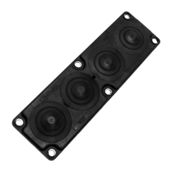 MC4 IP65 RAL 9005 kolor Czarny, Przepust wielootworowy, wersja UL94 V-0 MBA1F04B11