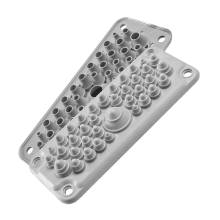 MC35/37 IP67 RAL 9005 kolor czarny, Przepust wielootworowy, wersja UL94 V-0 MBA1N37B11