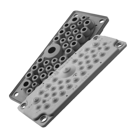 MC35 IP65 RAL 9005 kolor czarny, Przepust wielootworowy, wersja UL94 V-0 MBA1N35B11