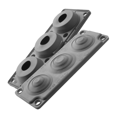 MC3 IP65 RAL 9005 kolor czarny, Przepust wielootworowy, wersja UL94 V-0 MBA1N03B11