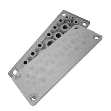 MC25 IP65 RAL 9005 kolor czarny, Przepust wielootworowy, wersja UL94 V-0 MBA1N25B11