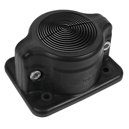MC1 IP55 RAL 9005 black, Split multi-hole bushing, UL94 V-0 version MBA4N19B11