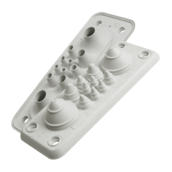 MB5/11 IP67 RAL 7035 grey, Multi-hole bushing, UL94 V-0 version MBA2N11X11