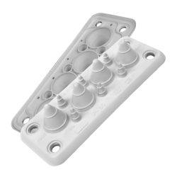 MB4/10 IP55 RAL 9010 white color Multi-hole bushing, version UL94 V-0 MBA2N12W11