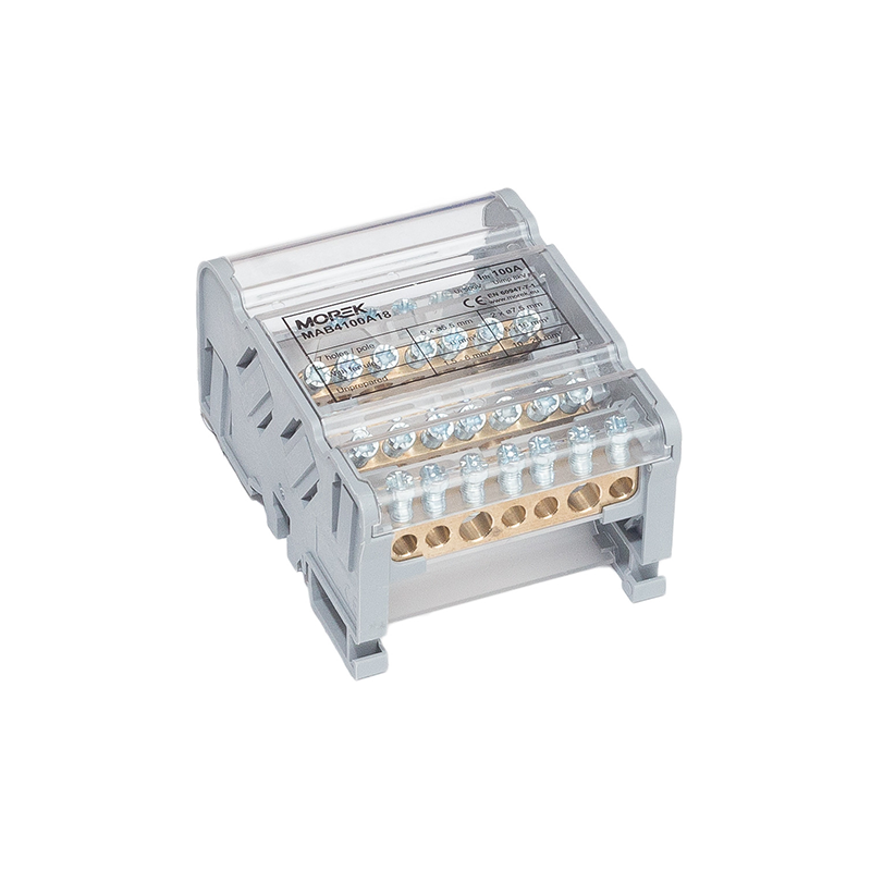 MAB100A-7 4P 2x25 + 5x6mm² Blok dystrybucyjno-rozdzielczy MAB4100A18 MAB100A-7 4P 2x25 + 5x6mm² Blok dystrybucyjno-rozdzielczy MAB4100A18