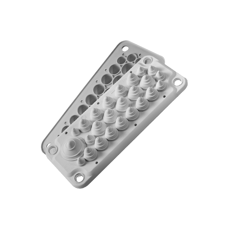 LMC25 IP54 RAL 7035 grey, Multi-hole bushing (with complete set of pins) MBA3F25L11 LMC25 IP54 RAL 7035 grey, Multi-hole bushing (with complete set of pins) MBA3F25L11
