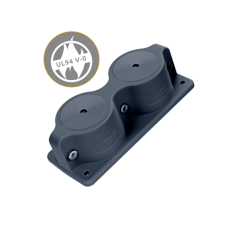 MC 2x10-65 IP66 RAL 9005 black Splitting cable entry plate UL 94 V-0 MBA2N10B11 MC 2x10-65 IP66 RAL 9005 black Splitting cable entry plate UL 94 V-0 MBA2N10B11