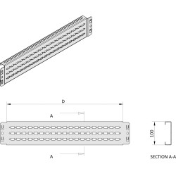 TTK810 External mounting profile H100 TTK810 External mounting profile H100