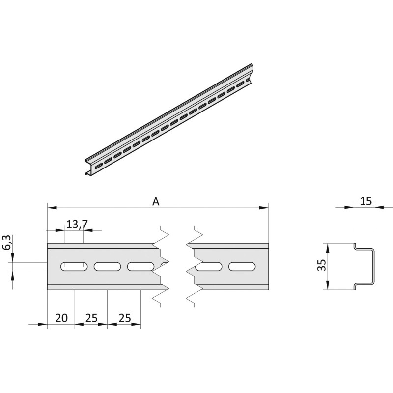 CPP844 Szyna DIN TH35 CPP844 Szyna DIN TH35