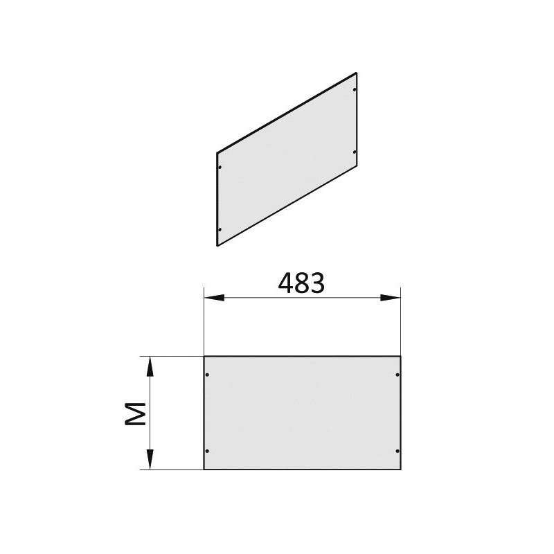 PHE080 Panel przedni dla ramy RACK PHE080 Panel przedni dla ramy RACK