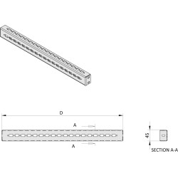 SCKA07 Internal mounting profile H45 SCKA07 Internal mounting profile H45