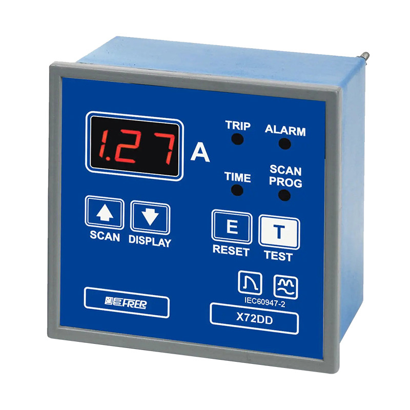 Earth leakage relays with Led display X72DD 72x72