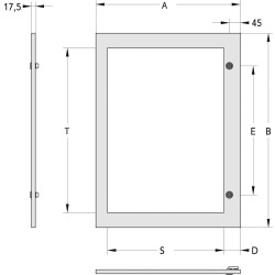 Drzwi transparentne STT3525