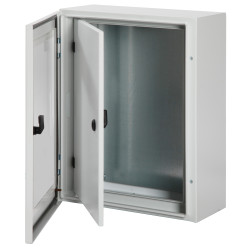 Wall-mounted cabinet with transparent door and internal door STV705020