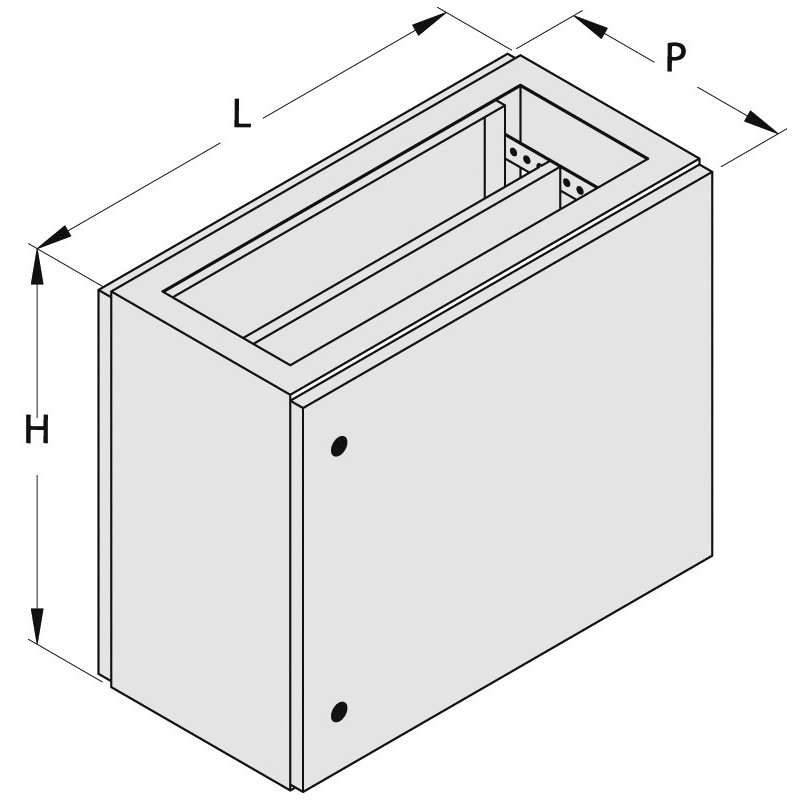 Base element for LCB124 modular consoles Base element for LCB124 modular consoles