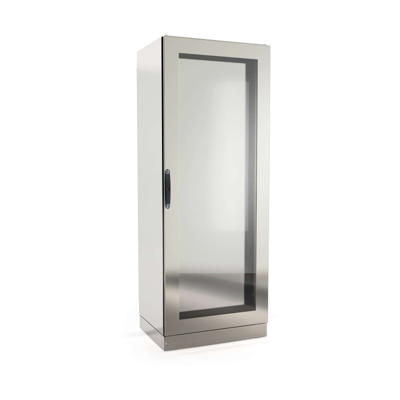 Wardrobe with transparent doors (stainless steel) OKV22AAX