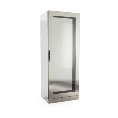 Wardrobe with transparent doors (stainless steel) OKV22AAX
