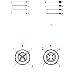 Złącze M12 okrągłe do montażu 12F14000