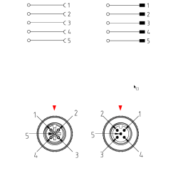 Złącze M12 okrągłe do montażu 12F15000