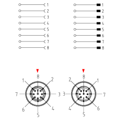 Złącze M12 okrągłe do montażu 12F18000