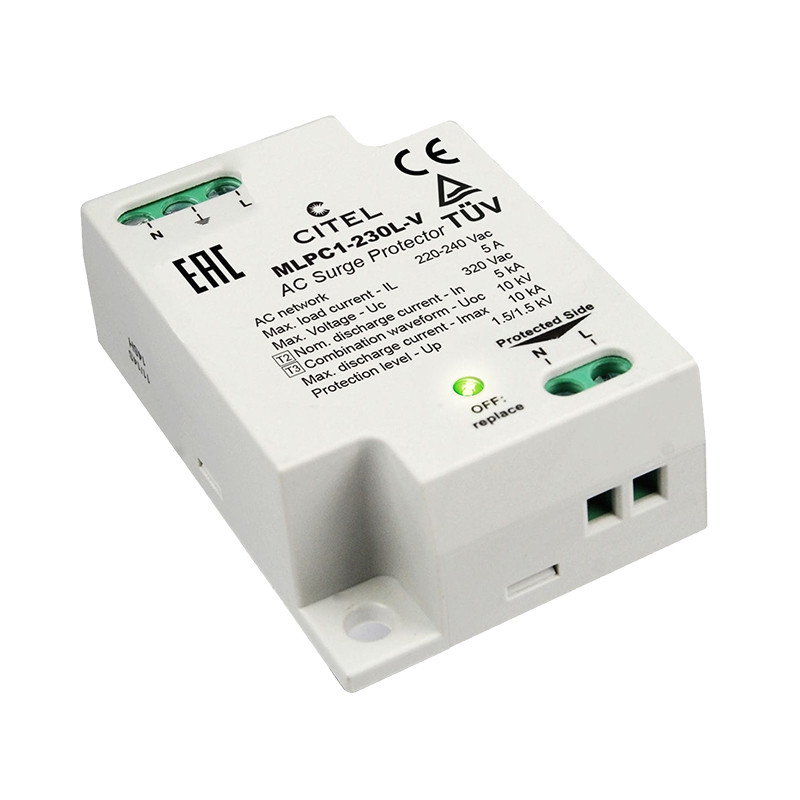 Surge Protectors for LED lighting system MLPC1-230L-R, MLPC1-230L-V