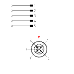 Złącze M12 okrągłe do montażu B-12ML5000