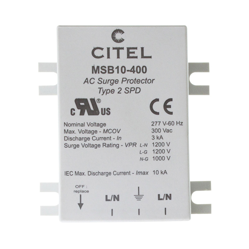 3 (d) MSB6 y MSB10 Arrestadores de sobretensiones para protección LED en edificios