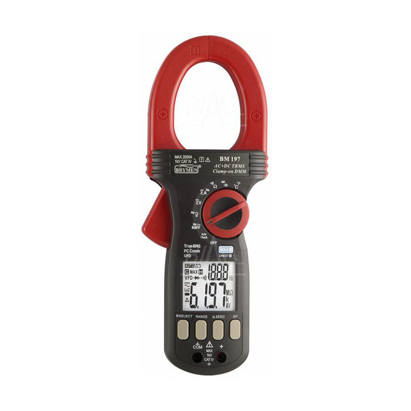 BM197 Clamp Meter 2000A AC / DC TRM, VFD, USB, CAT IV 1000V