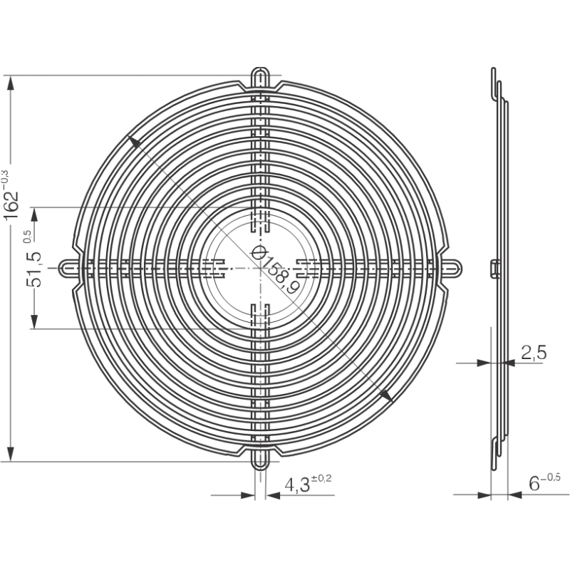 ЛЗ37 - Поклопац вентилатора - Ø 172 мм | ДАЦПОЛ Пољска