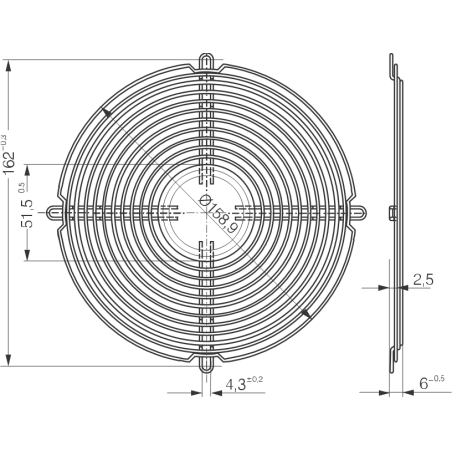 ЛЗ37 - Поклопац вентилатора - Ø 172 мм | ДАЦПОЛ Пољска