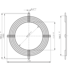 LZ39 - Ventilátorfedél - Ø...