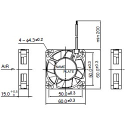 06020SA-12N-A-00 Осевий вентилятор DC 12V 1,08W | DACPOL Польща