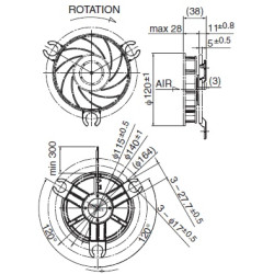 2806KL-04W-B40-B00 DC aksijalni ventilator 12V 2,52W | ДАЦПОЛ Пољска