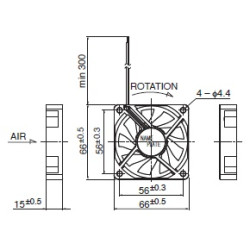 08015SS-24M-AA-00 DC Axial Fan 24V 2,4W | DACPOL Poland