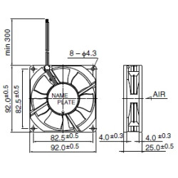 09225SS-24Q-A-D0 DC Axial Fan 24V 3,6W | DACPOL Poland