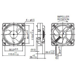 11938KA-12L-A-00 DC Axial Fan 12V 6,6W | DACPOL Poland