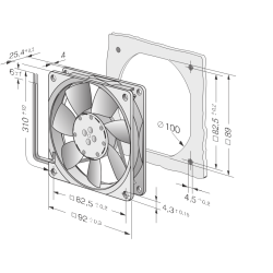 3414 NGH DC Axial Fan 24V 3W | DACPOL Poland