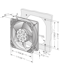 4580 N AC axial fan 230V 18W | DACPOL Poland
