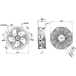 W3G800-NU21-08 Ventilator axial EC 400V 2450W | DACPOL Polonia